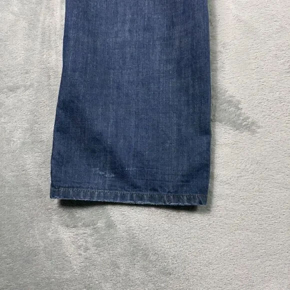 LRG Lifted Research Group Mens 42X32 Denim Blue Jeans Embroidered Cross